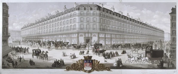 View of the Magasins du Louvre department store, Paris, 1866