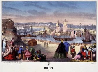View of the Port of Dieppe, image of Epinal, 19th century