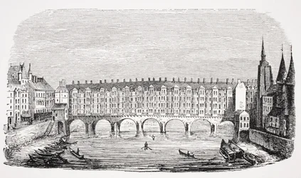 View of the Ancient Pont-au-Change, from an Engraving of the 