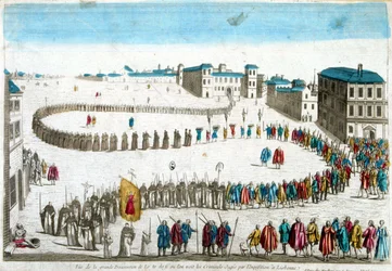 View of the Great Procession of the Self-Dafé Where We See the Criminals Tried by the Inquisition in Lisbon - Engraving