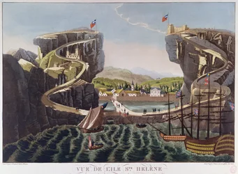 View of the island of St. Helena