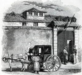 View of the old detention house of the National Guard known as the Hôtel des Haricots in Paris (prison of the National Guard in Paris)