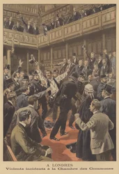 Violent incident in the House of Commons in London