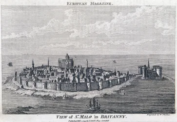 View of St Malo - Engraving by Thomas