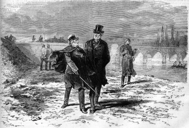 War of 1870: Interview between Adolphe Thiers and Jules Favre on the breakdown of armistice negotiations with Germany