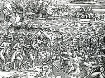 War Scene, Brazil, Illustration from 