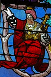 Window depicting a Prophet on the Tree of Jesse