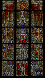 Window depicting King Solomon enthroned