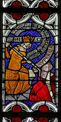 Window Depicting Psychomachia: Humility and Pride