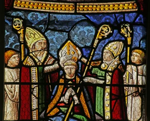 Window Depicting Saint Nicholas Becoming Bishop of Myra
