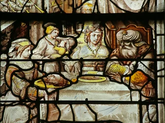 Window depicting Salome presenting Herod with the Head of Saint John the Baptist
