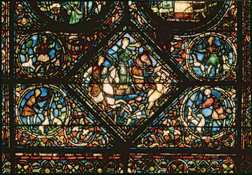Window depicting St. Eustace Chasing a Deer