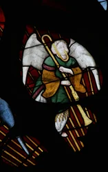 Window depicting a Musical Angel