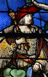 Window depicting a prophet on the Tree of Jesse