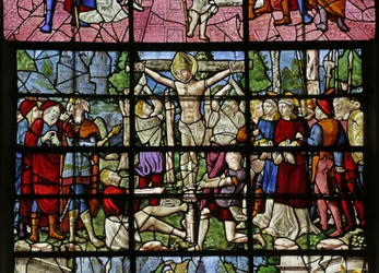 Window depicting the Torture of Saint Denis