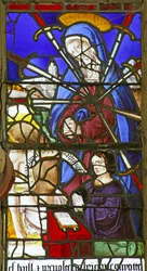 Window depicting the Virgin of Seven Sorrows