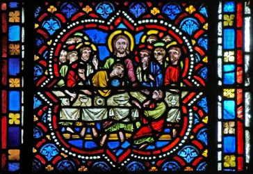 Window s2-L depicting the Last Supper