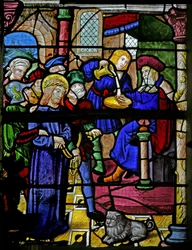 Window w0 depicting Pilate Washing his hands