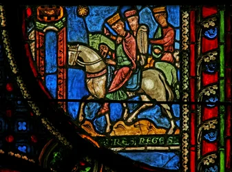 Window w0 depicting the Magi traveling
