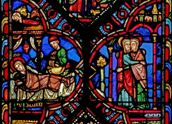 Nativity and the Visitation (Window W0)