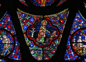 Window w115 depicting the Creation of Adam