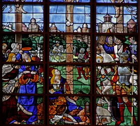 Window depicting the Crucifixion - the scene at the foot of Cross
