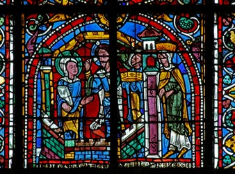 Window w125 depicting Christ visits St Catherine in prison