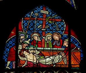 Window w12 depicting the Entombment