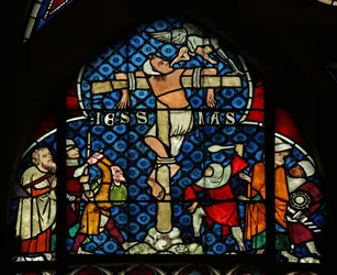 Window w12 depicting the Unrepentant thief