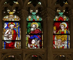 Window depicting St Mary Magdalene, Christ and St Anthony