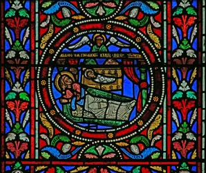 Window 13 depicting the Nativity