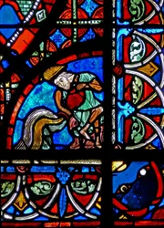 Window w15 depicting donors - watercarriers