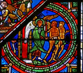 Good Samaritan Window: Adam and Eve Expelled from Eden