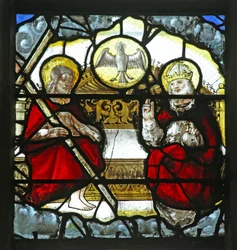 Window w18 depicting the Trinity