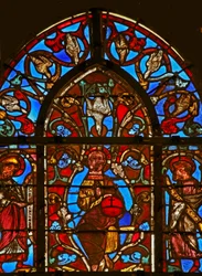 Christ with the Holy Spirit, Isaac and Manasses