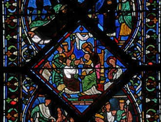 Window w1 depicting the Adoration of the Magi