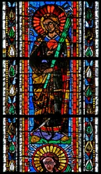 Window w202 depicting St Brigit