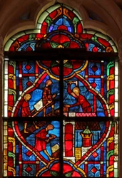 Window depicting Construction of Henochia