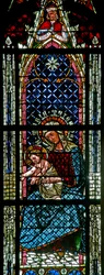 Window depicting the Virgin and Child
