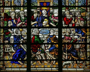 Window depicting the Last Supper