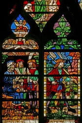 Scene from the Prodigal Son story: he claims his heritage and leaves home