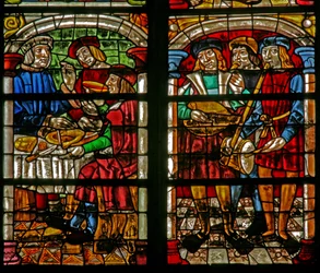 Scene from the Prodigal Son story: feast of the son