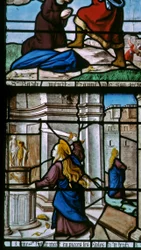 Window w29 depicting St Barbara destroying the idols