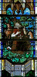 Window depicting St John the Baptist preaching to animals