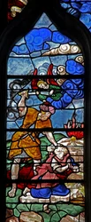 Window depicting Abraham and Isaac: The Angel Intervenes at the Sacrifice
