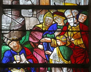 St Peter with Simon Magus Who Tears Up His Books