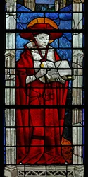 Window depicting St Jerome