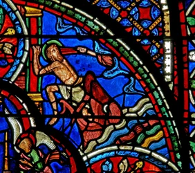 Window depicting Jonah and the whale
