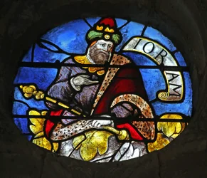 Window w3 depicting King Joram on the Tree of Jesse
