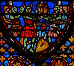 The Ark of the Covenant Is Elevated by the Soldiers; Enemies Scattered